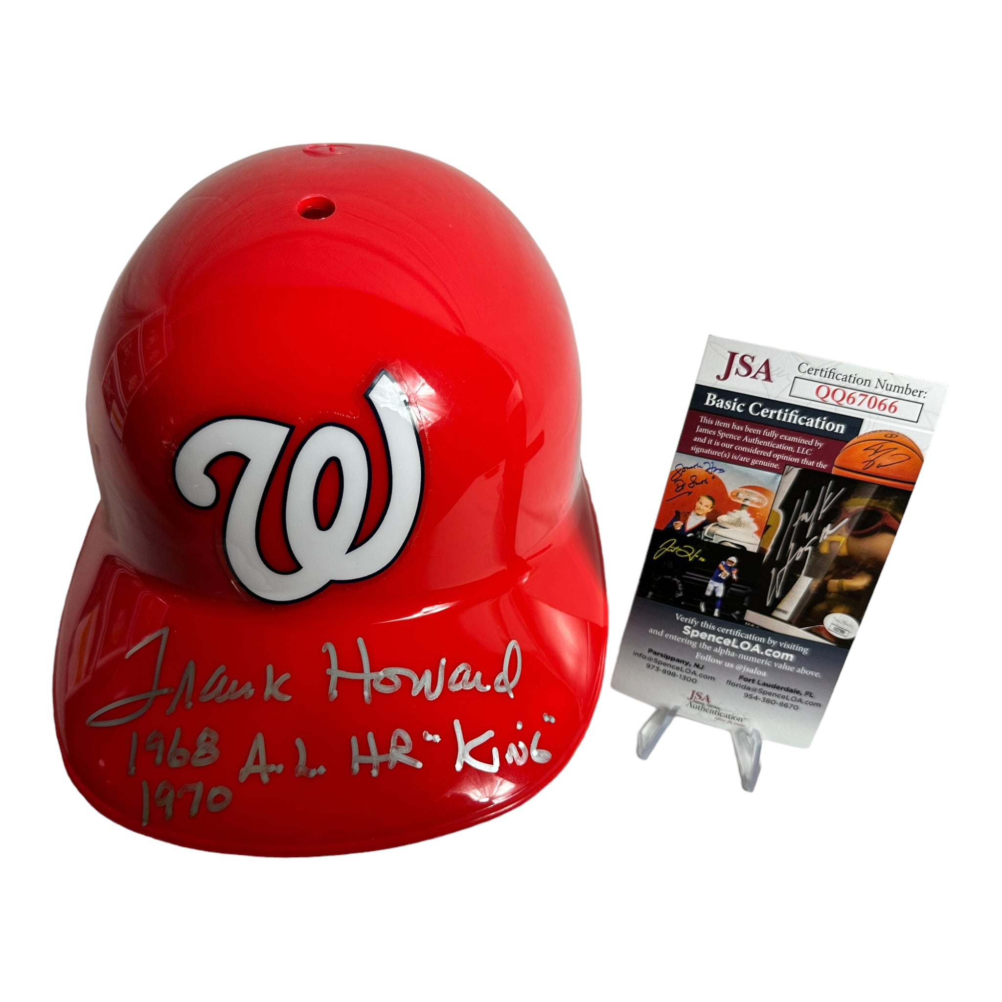 Frank Howard Hand Signed FS MLB Souvenir Washington Nationals Batting Helmet W/COA JSA