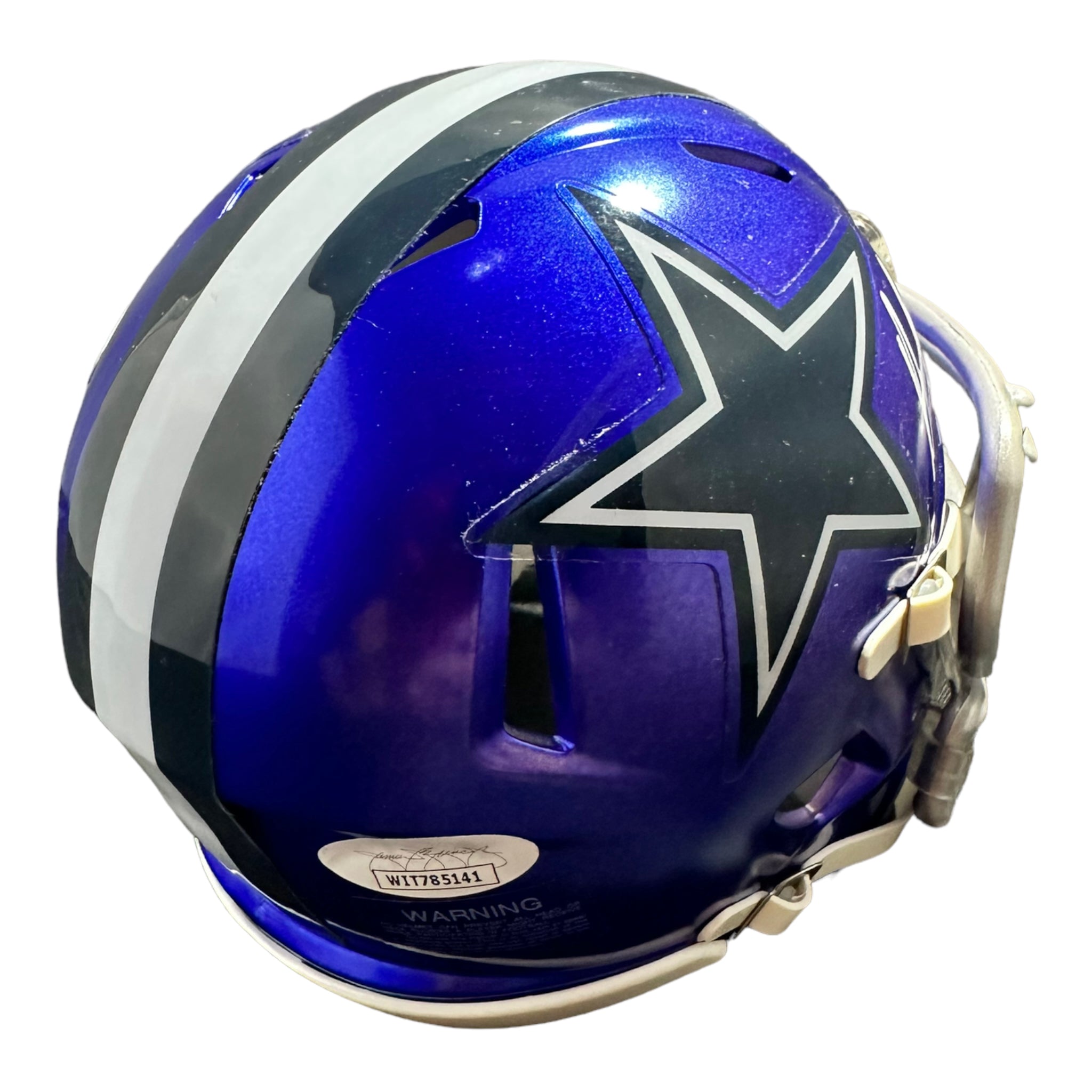 Amari Cooper - WR Dallas Cowboys Hand Signed Blue Ice Mini Helmet w/COA