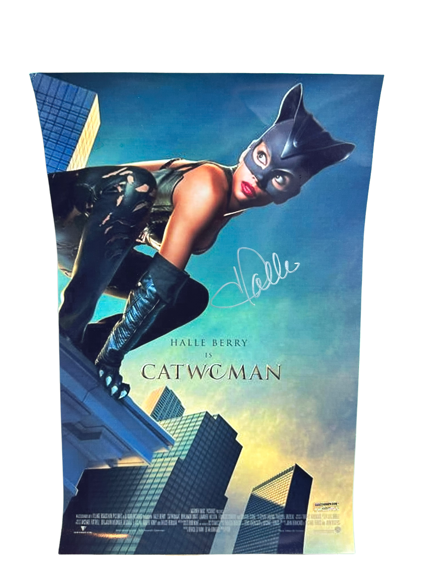 Halle Berry Hand Signed Cat Woman 11x17 Poster w/COA