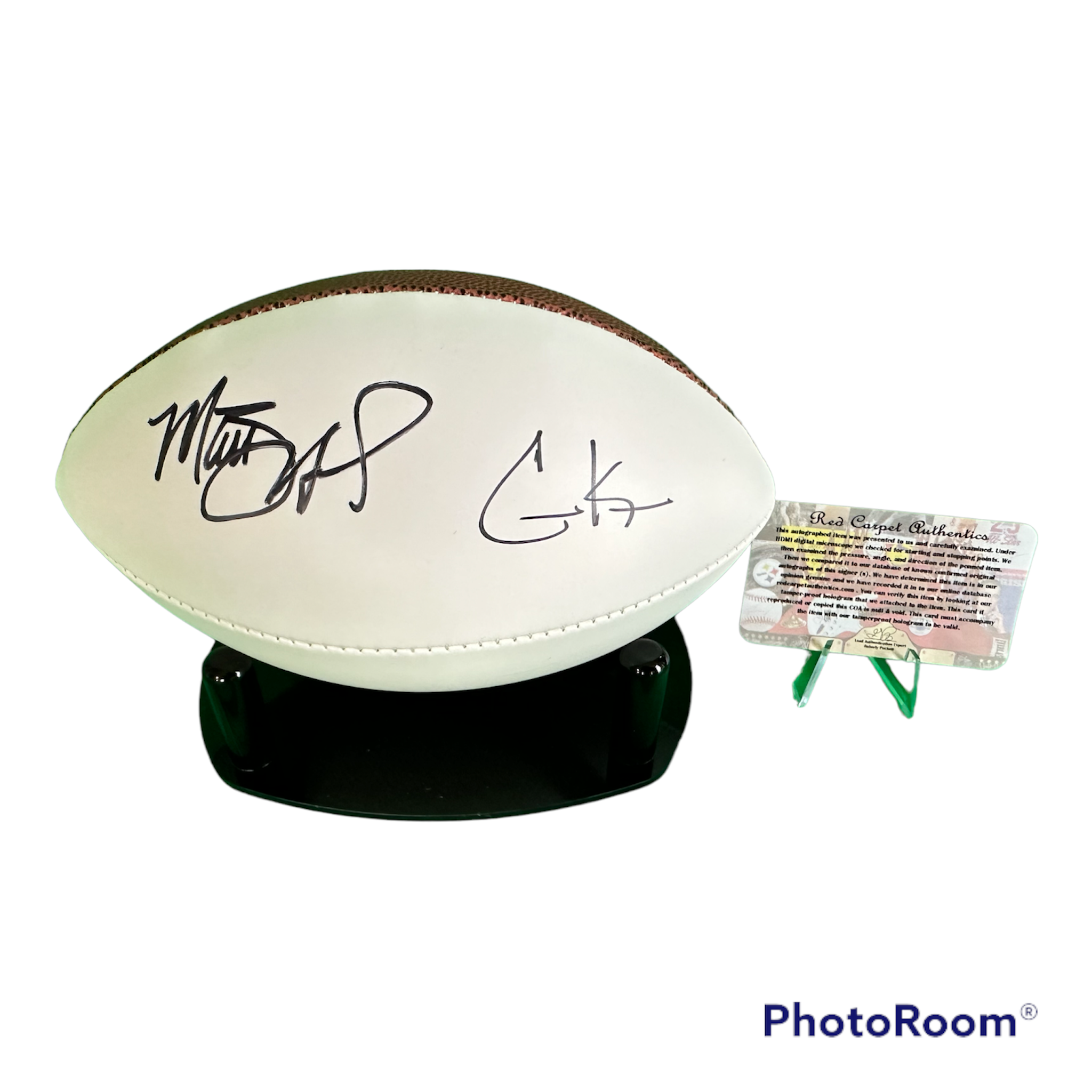 Matthew Stafford & Cooper Kupp Hand Signed Rams Mini Ball W/COA