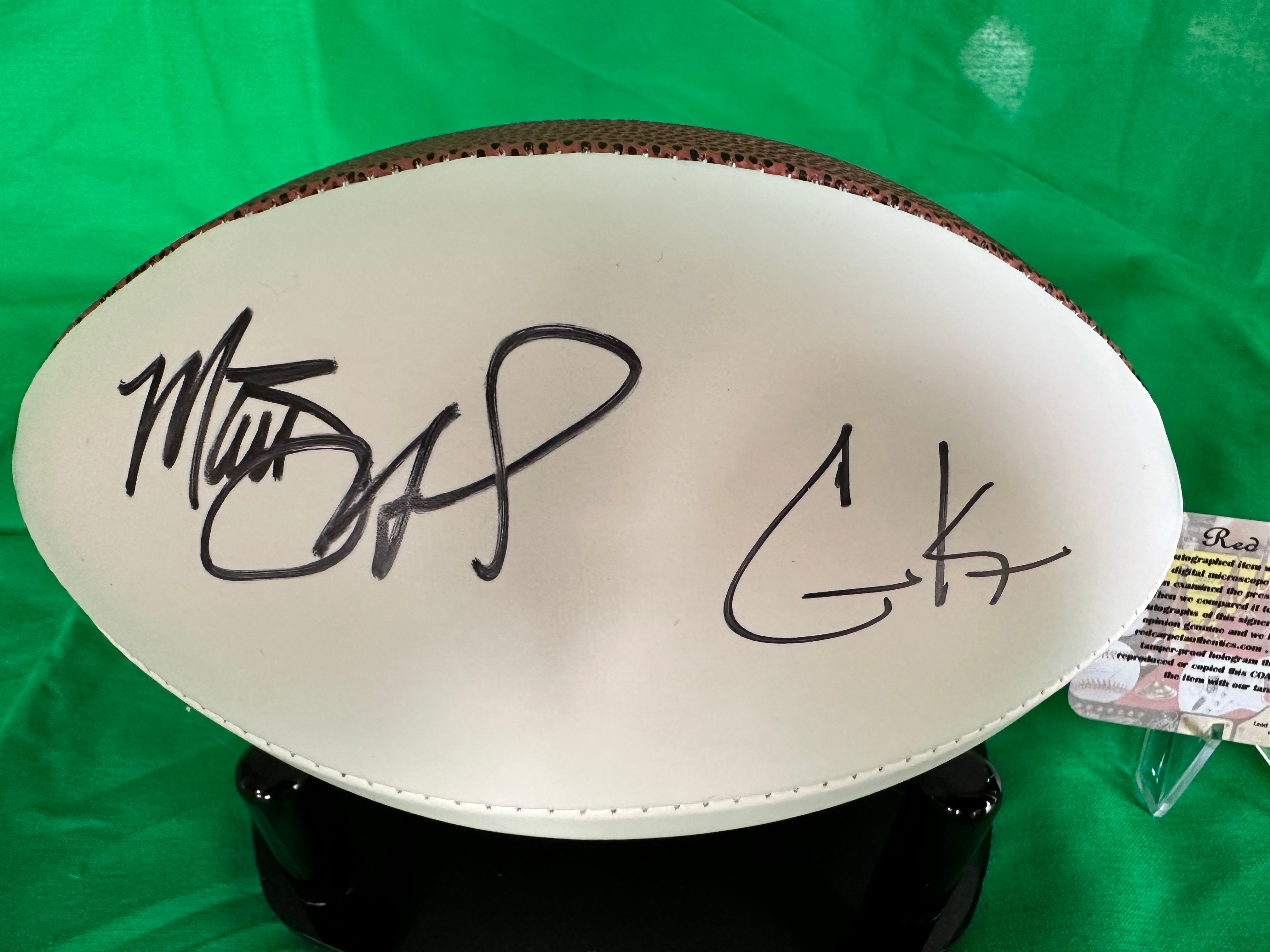 Matthew Stafford & Cooper Kupp Hand Signed Rams Mini Ball W/COA