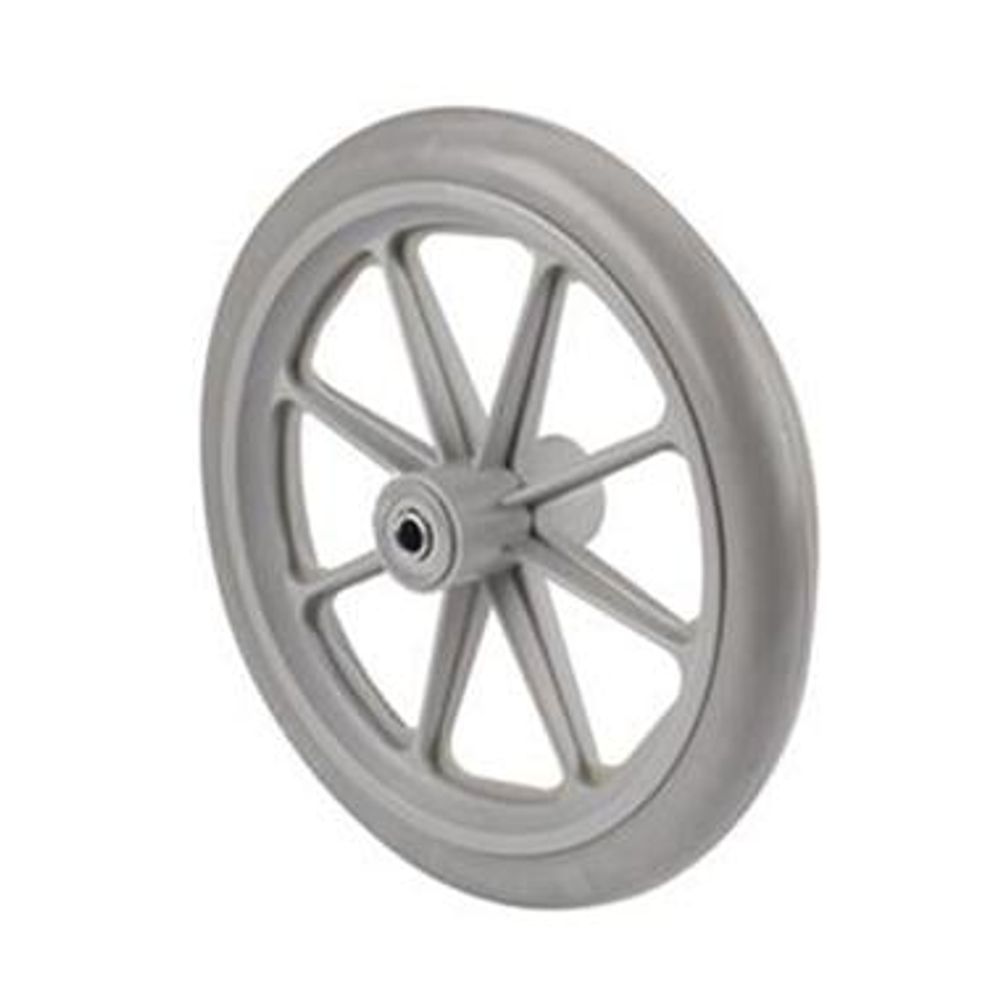 Caster Assembly, 8x1 Inch, 8-Spoke Grey