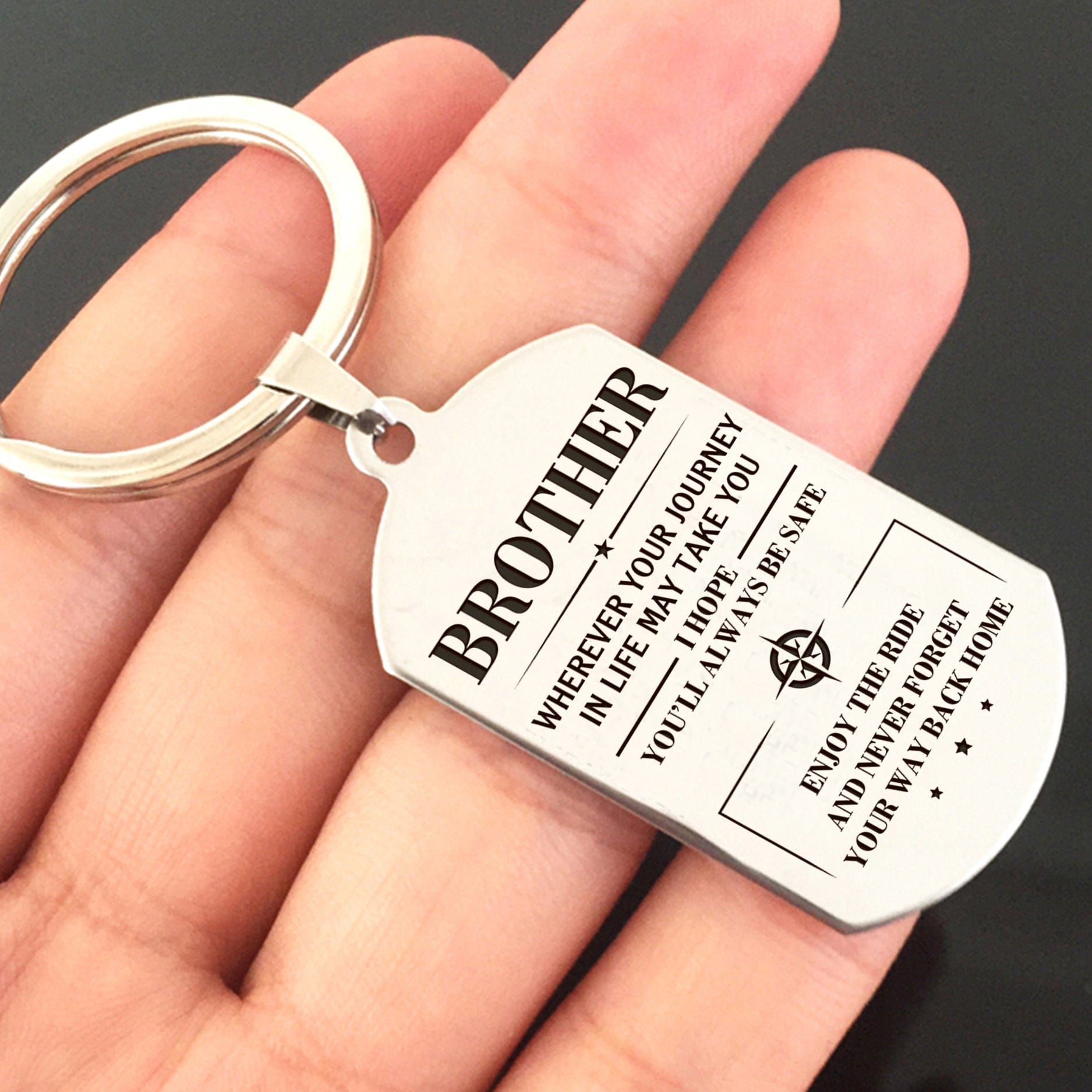 To My brother-Always Be Safe Keychain