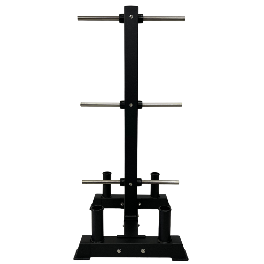 Diamond Fitness 3 Tier Plate Tree with 4 Oly Bar Holders DF3TPRS