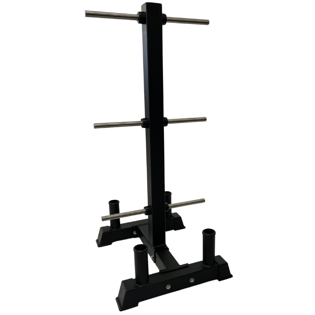 Diamond Fitness 3 Tier Plate Tree with 4 Oly Bar Holders DF3TPRS