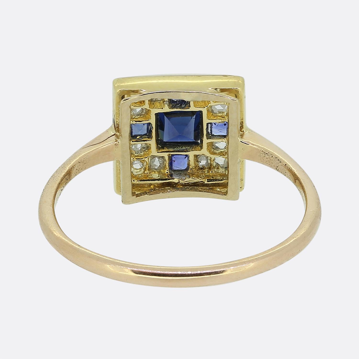 Art Deco Sapphire and Diamond Ring