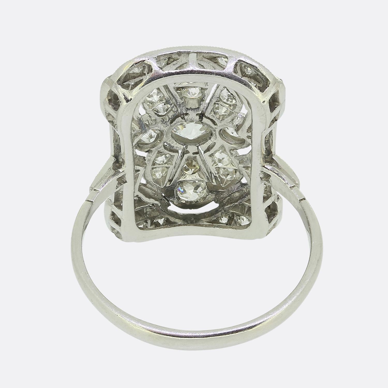 Art Deco Diamond Tablet Ring