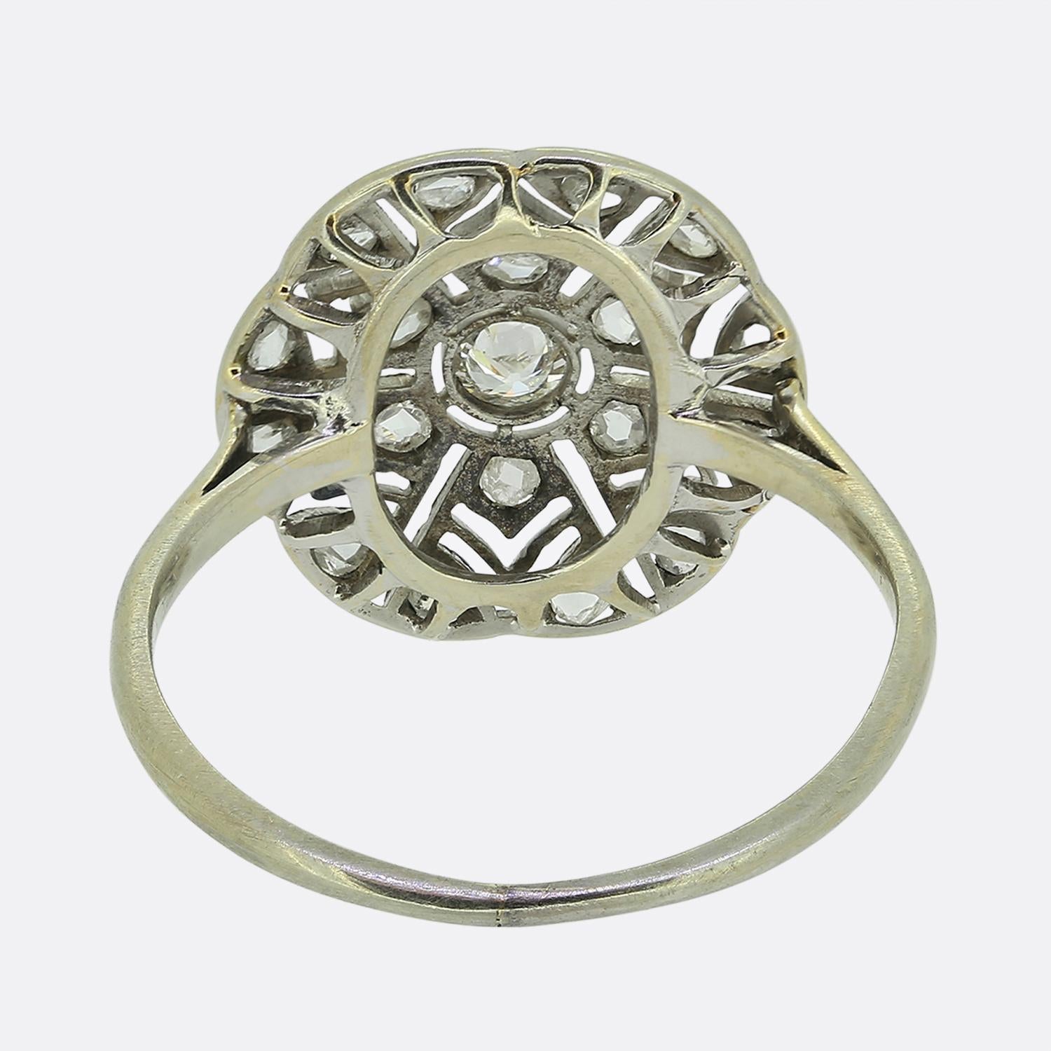 Art Deco Diamond Filigree Ring