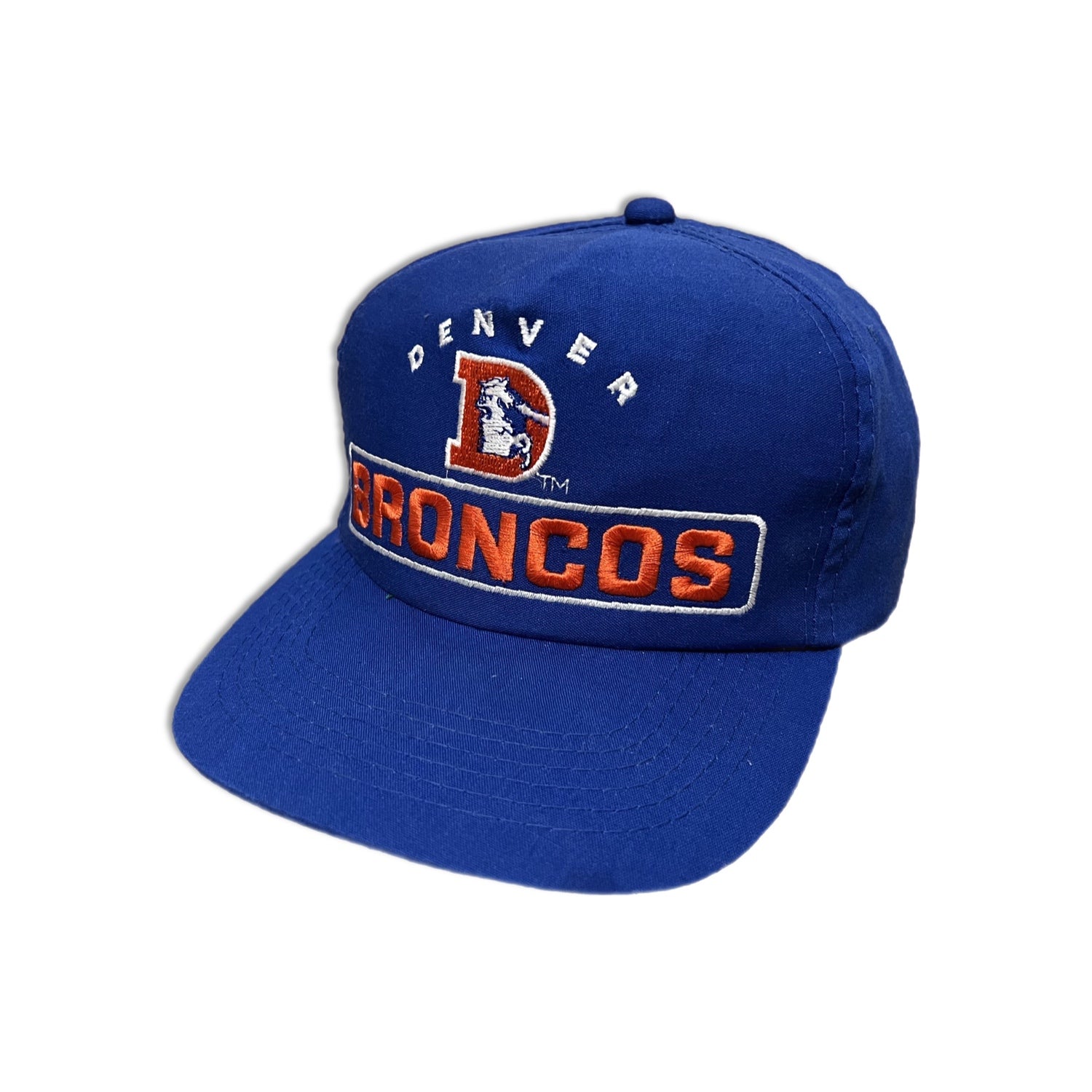 Vintage Denver Broncos Blue Snapback Hat