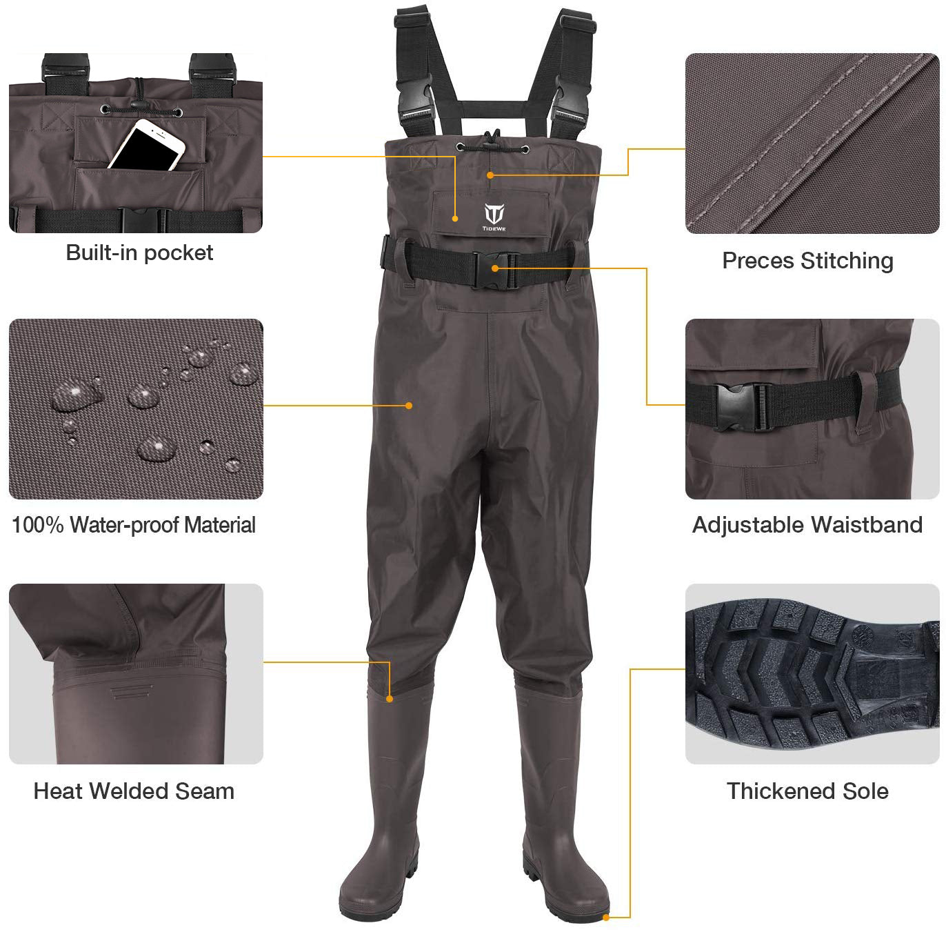 TideWe?Bootfoot Fishing Chest Waders