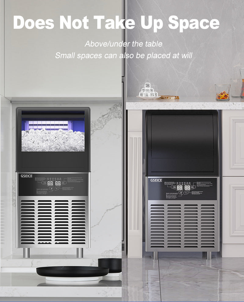 GSEICE SY100 110V Commercial Ice Maker for Bar, Home, Supermarkets