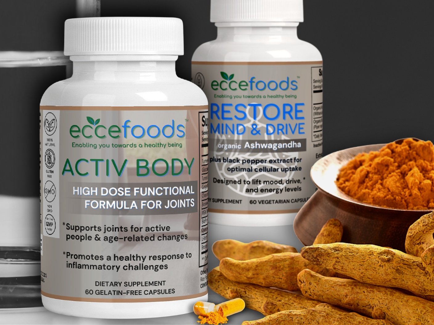 ACTIV BODY | High Dose Functional Blend With Turmeric