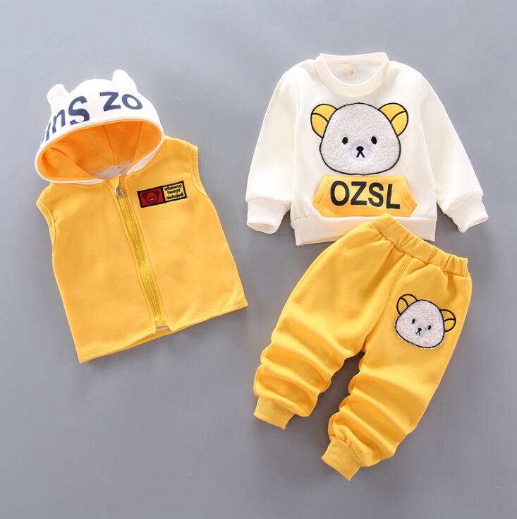 Baby Fleeced Plush Top Pants Set