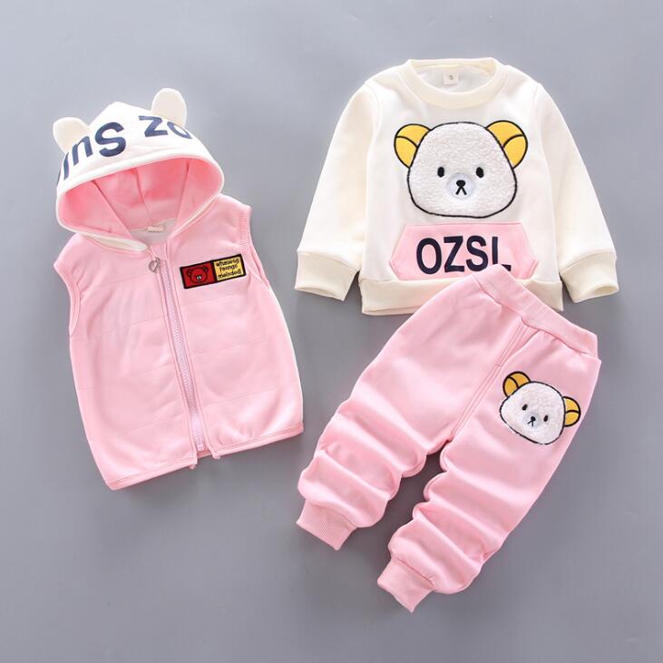 Baby Fleeced Plush Top Pants Set