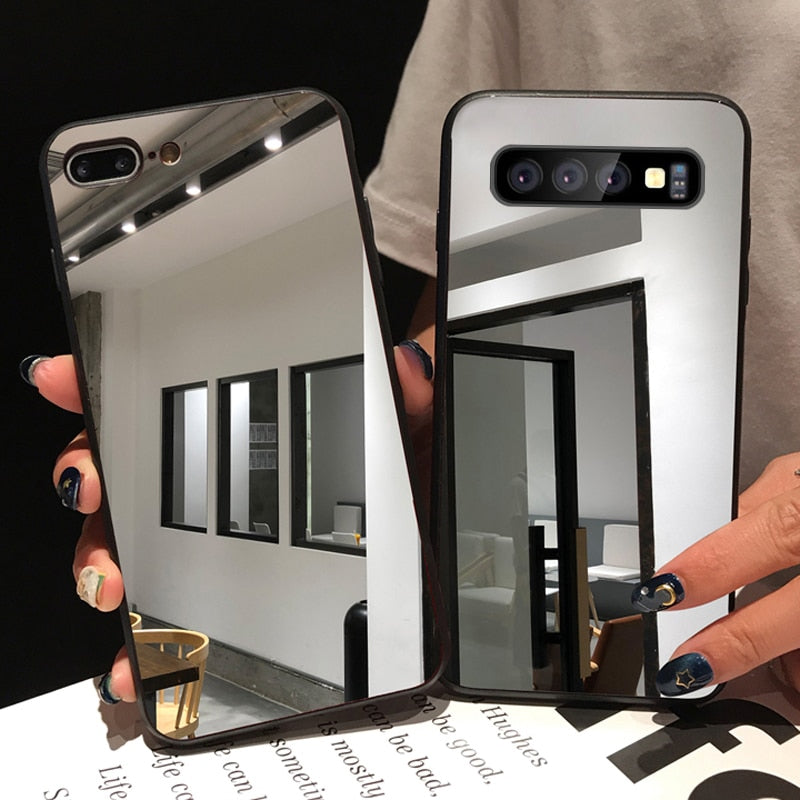 LOVECOM Luxury Makeup Mirror Samsung Phone Case
