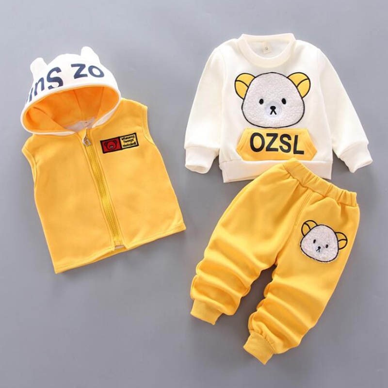 Baby Fleeced Plush Top Pants Set