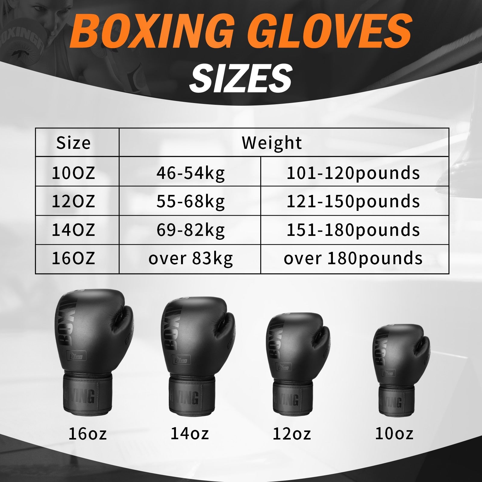 FIVING Sparring Boxing Gloves PU