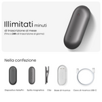 Plaud NotePin e Piano Annuale Illimitato AI
