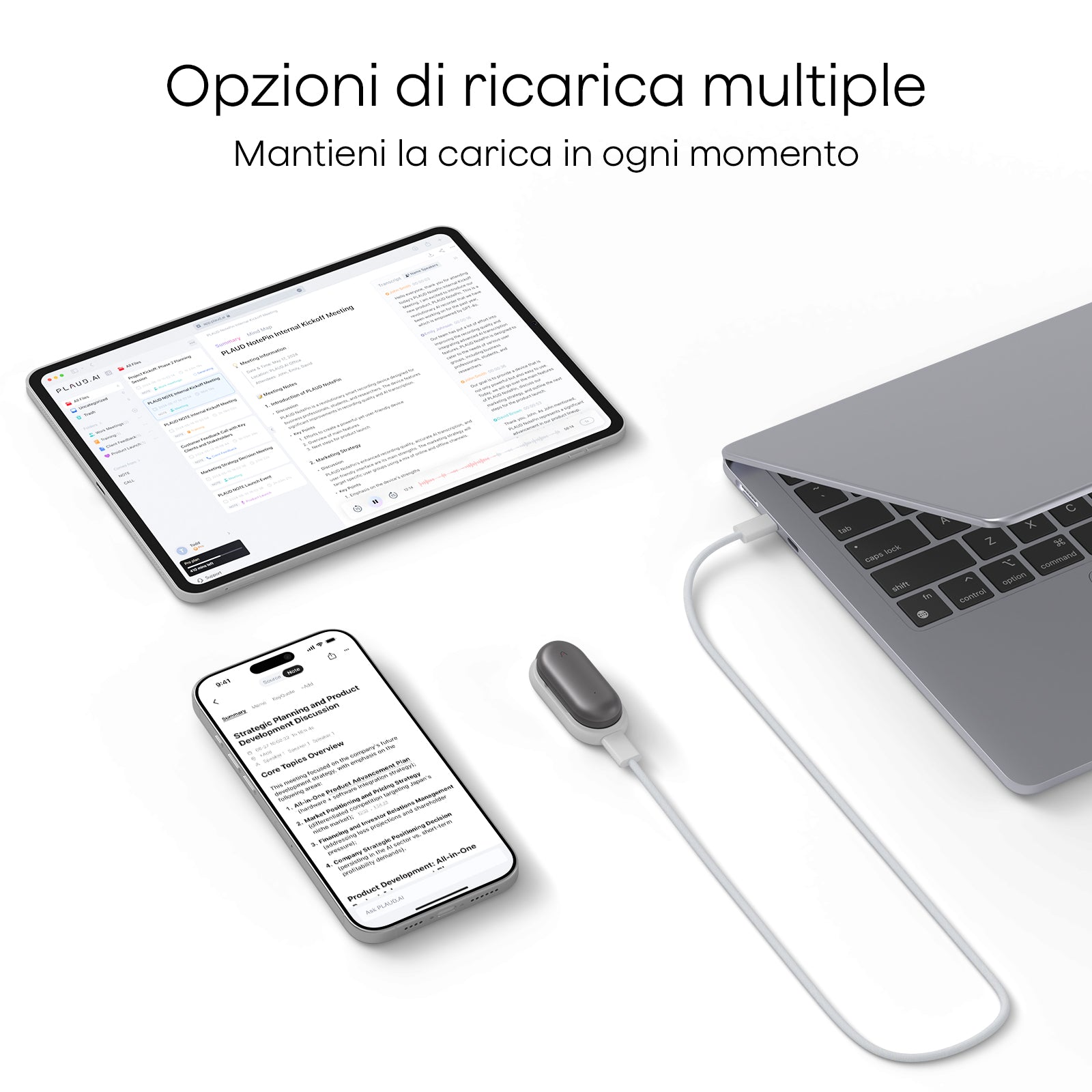 Kit di Ricarica Plaud NotePin | Plaud NotePin S