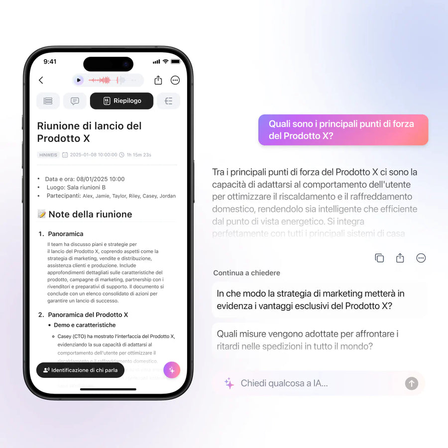 PLAUD NotePin e Pro Piano IA Annuale

