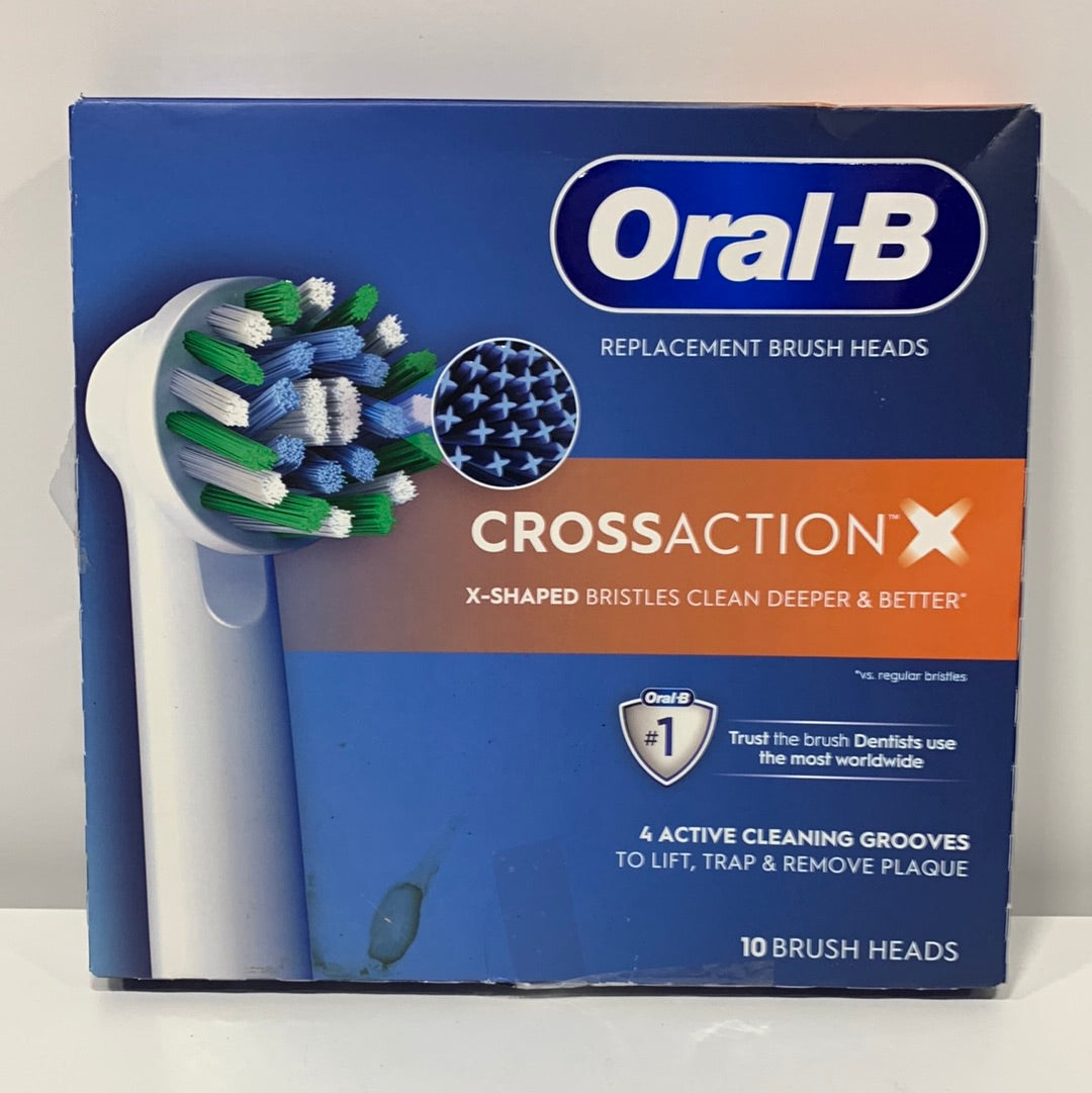 Oral-B Cross Action X - Replacement Brush Heads- 10 Count