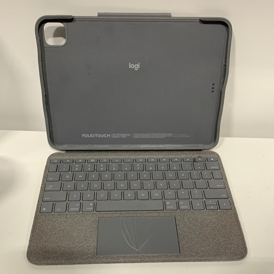 See Desc Used Logitech - Folio Touch Keyboard Folio for Apple iPad Pro 11