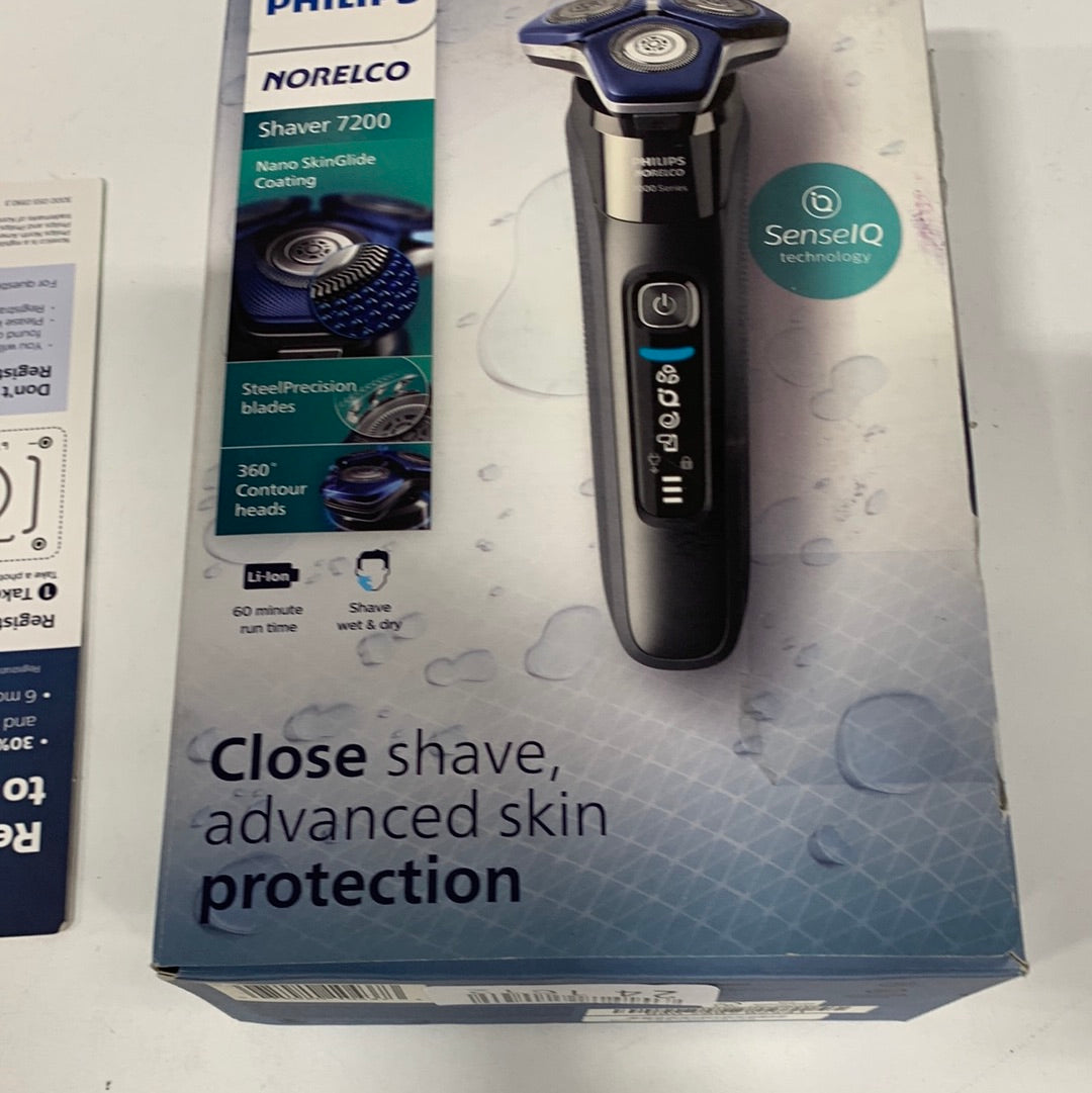 Philips Norelco - Shaver 7200, Rechargeable Wet & Dry Electric Shaver with SenseIQ Technology and Pop-up Trimmer - Blac
