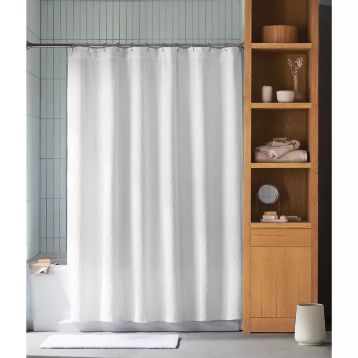 Haven 54-Inch x 80-Inch Diamond Shower Curtain in Bright White