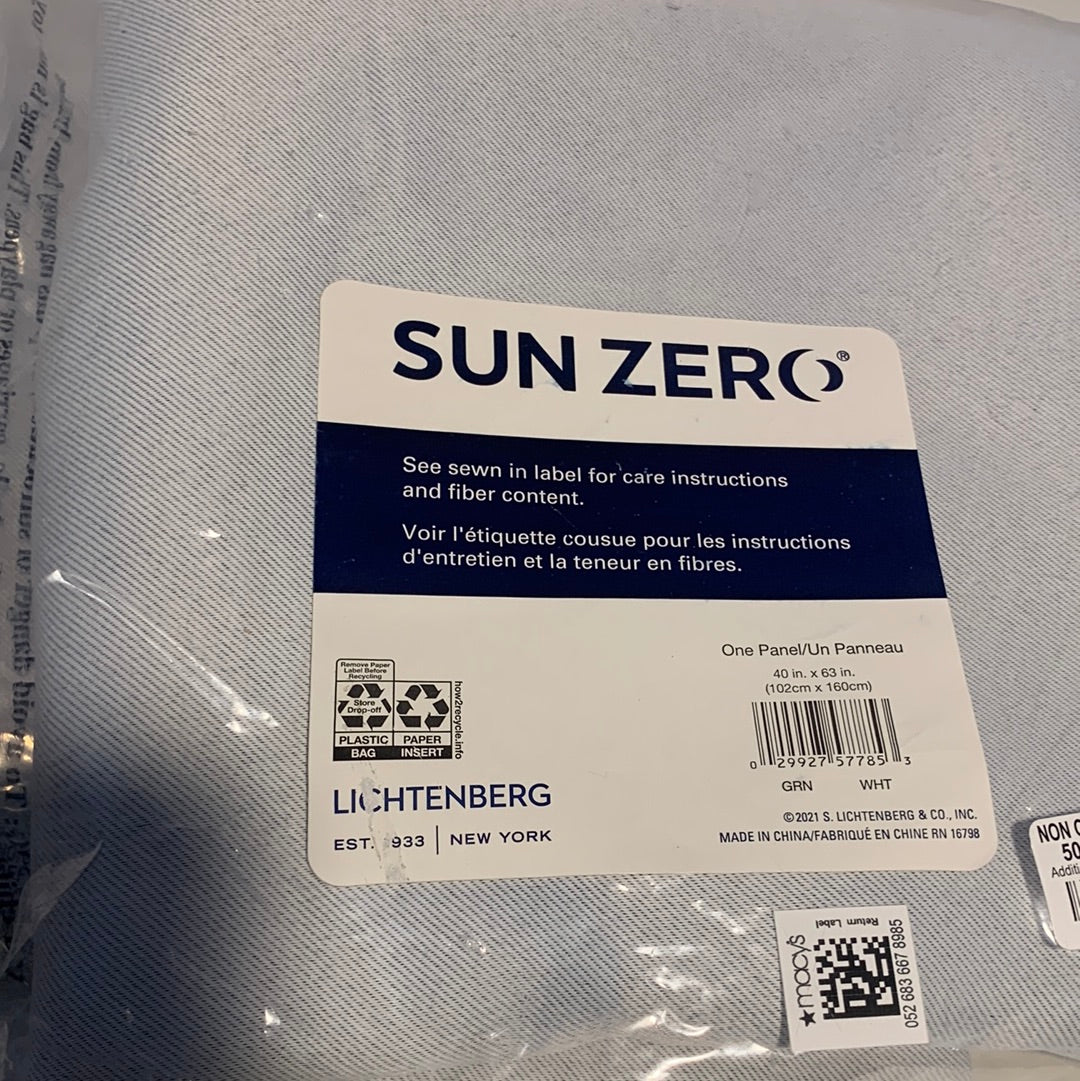 Sun Zero Nolan Energy Efficient Blackout Grommet Pair 40 X 63 Grey