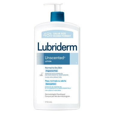 Lubriderm Unscented Lotion 2 x 710 mL great value