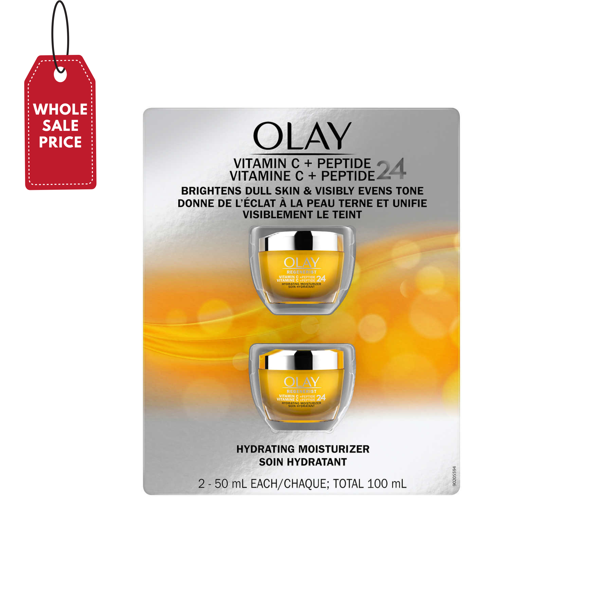 Olay Regenerist Vitamin C + Peptide 24 Face Moisturizer-  2 x 50 mL