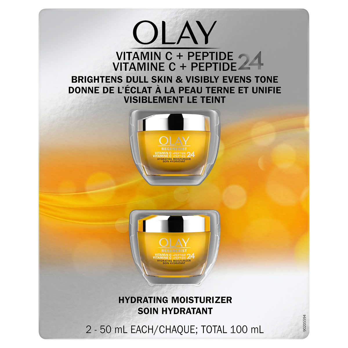 Olay Regenerist Vitamin C + Peptide 24 Face Moisturizer-  2 x 50 mL