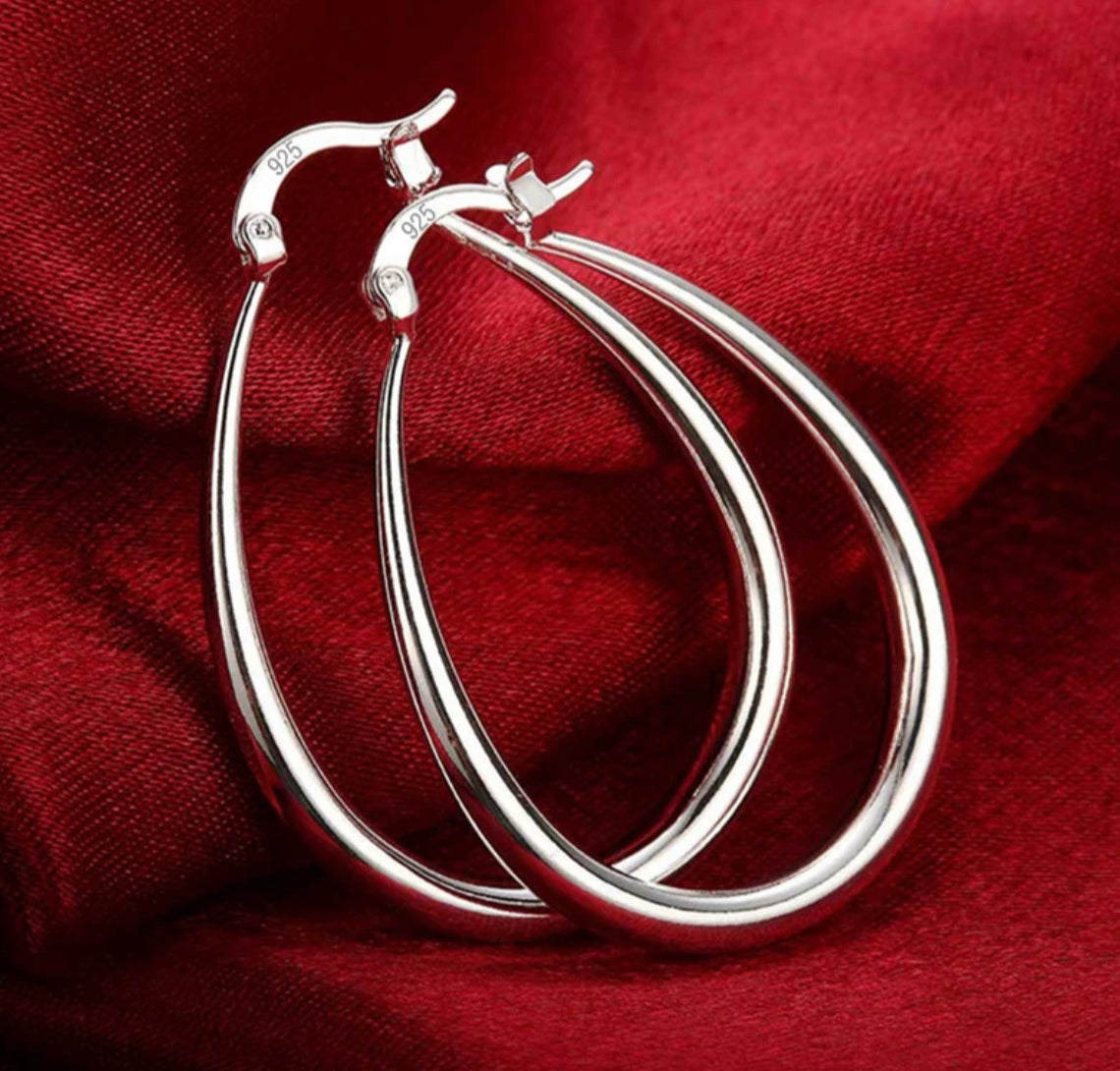 925 Oval Hoops