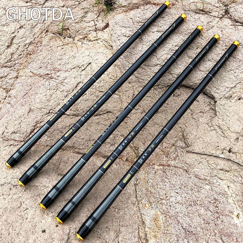 GHOTDA 3.6M -7.2M Carbon Fiber Fishing Rod