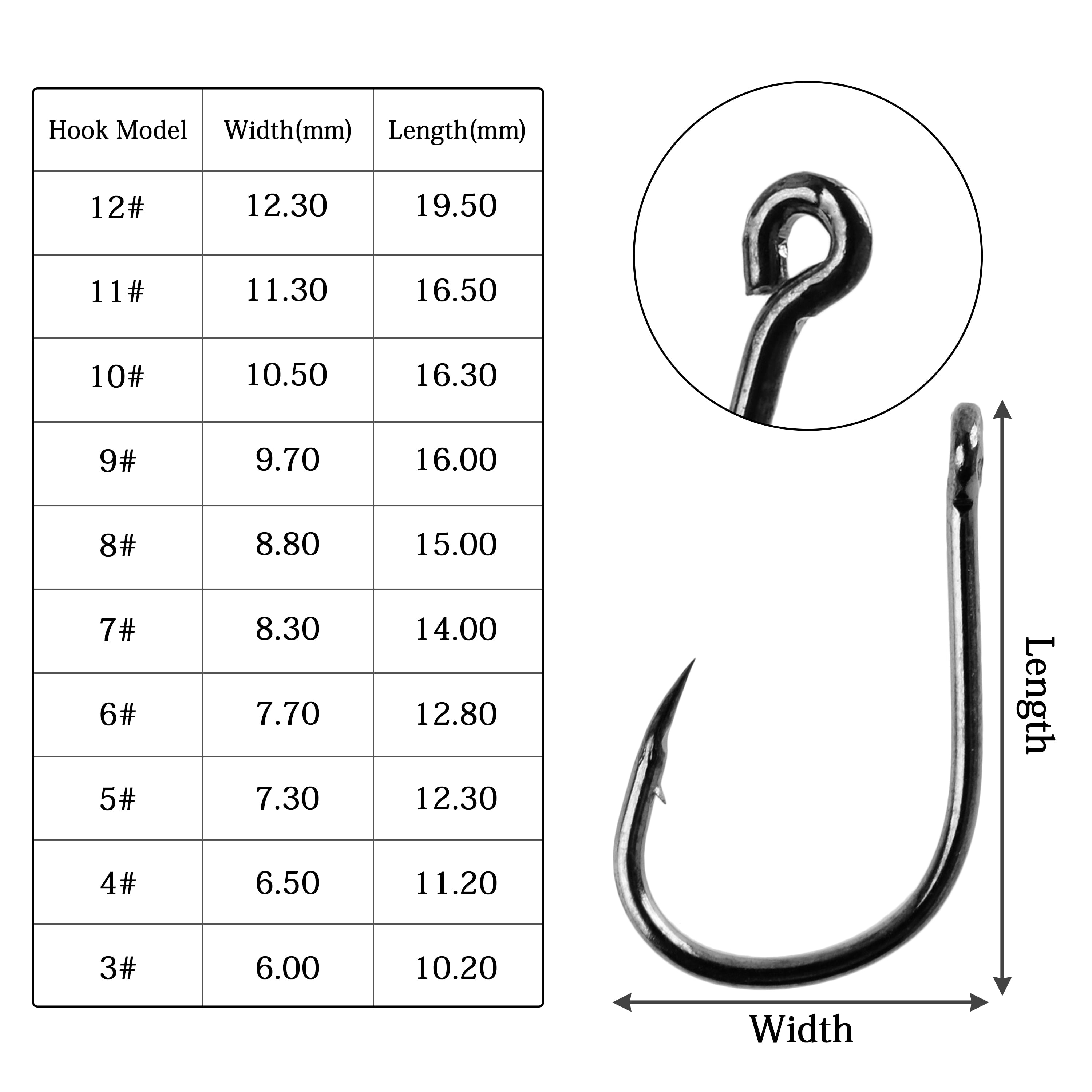 Set 100Pcs Stainless-Steel Fishing Hooks