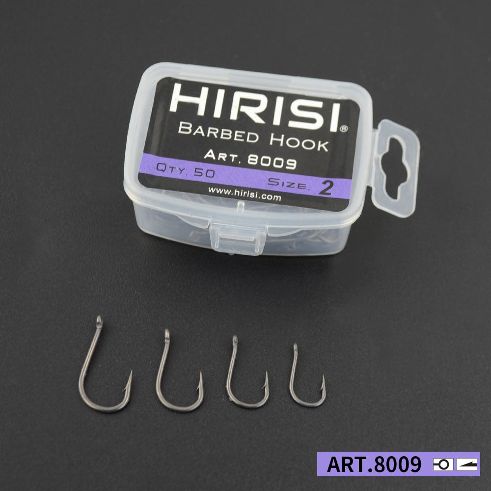 HIRISI 100pcs Coating Stainless Steel Fishing Hooks
