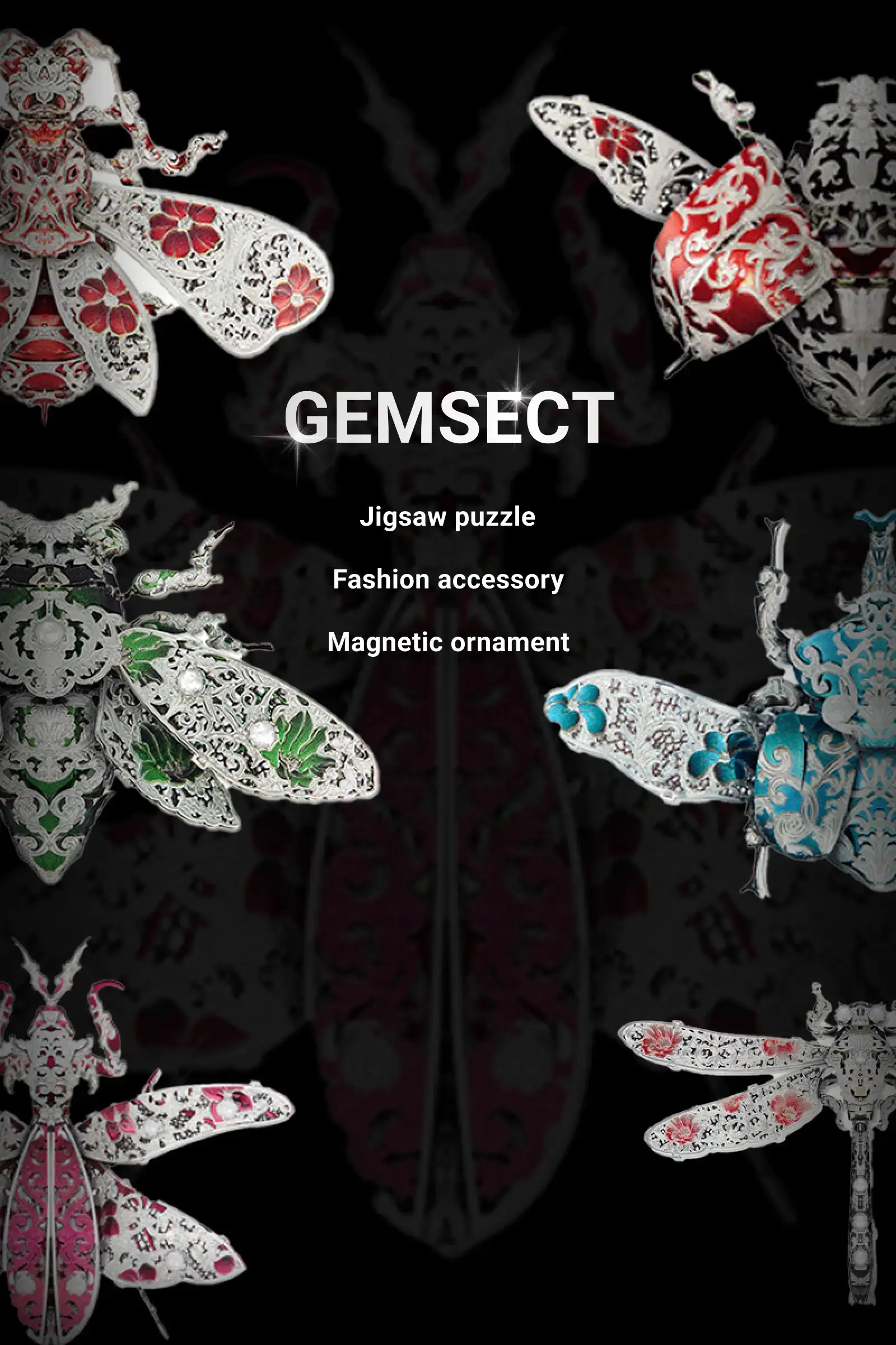 Premium 3D Gemsect Animal Metal Puzzles, 18PCS