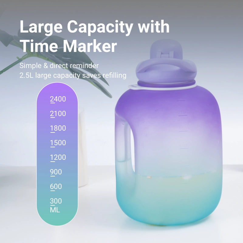 Large Capacity with Time Marker Simple & direct reminder 2.5L large capacity saves refilling