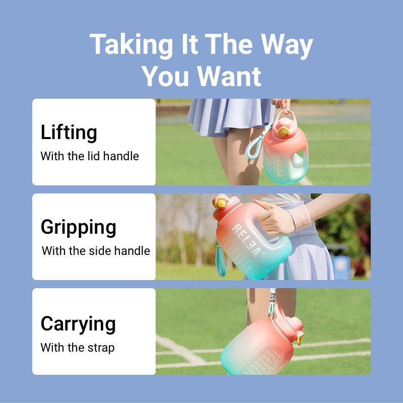 Taking It The Way You Want 1 Lifting 2 With the lid handle 3 Gripping 4 with the side handle 5 Carrying 6 with the strap