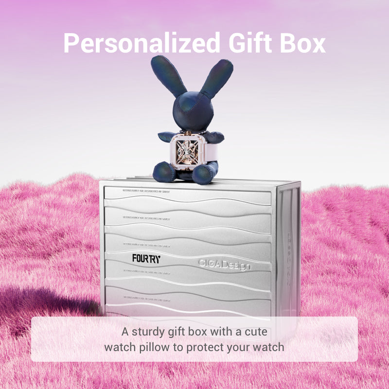 Personalized Gift Box A sturdy gift box with a cute watch pillow to protect your watch