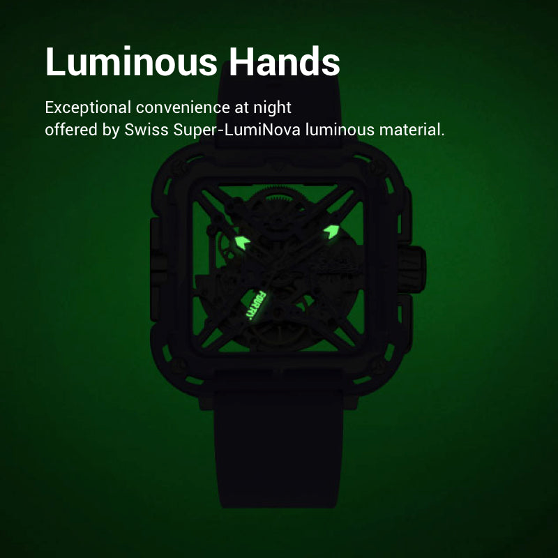 Luminous Hand Exceptional convenience at night offered by Swiss Super-LumiNova luminous material.