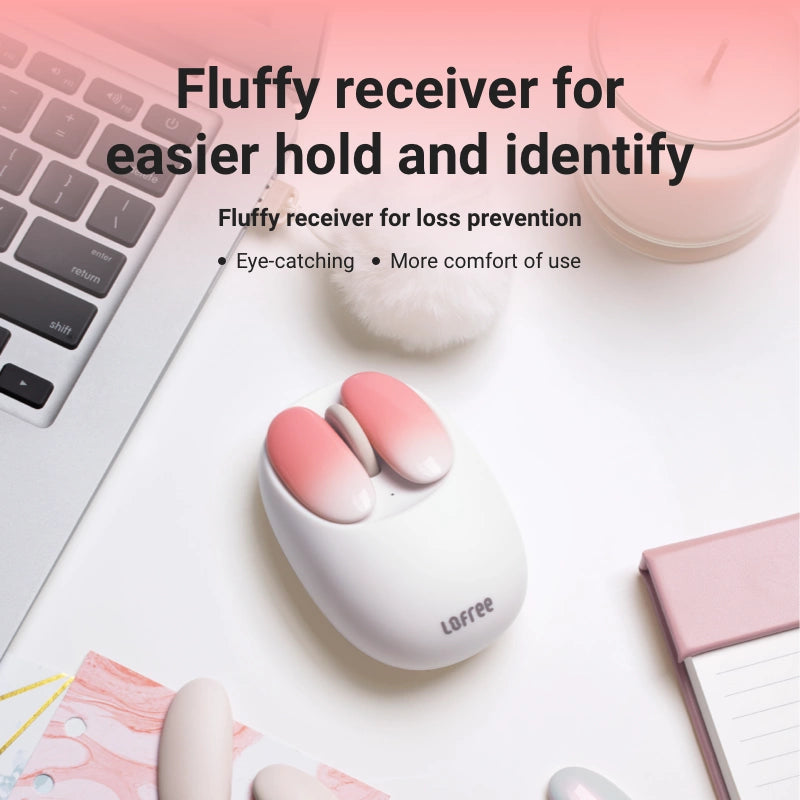 Fluffy receiver for easier hold and identify Fluffy receiver for loss prevention eye-catching More comfort of use.