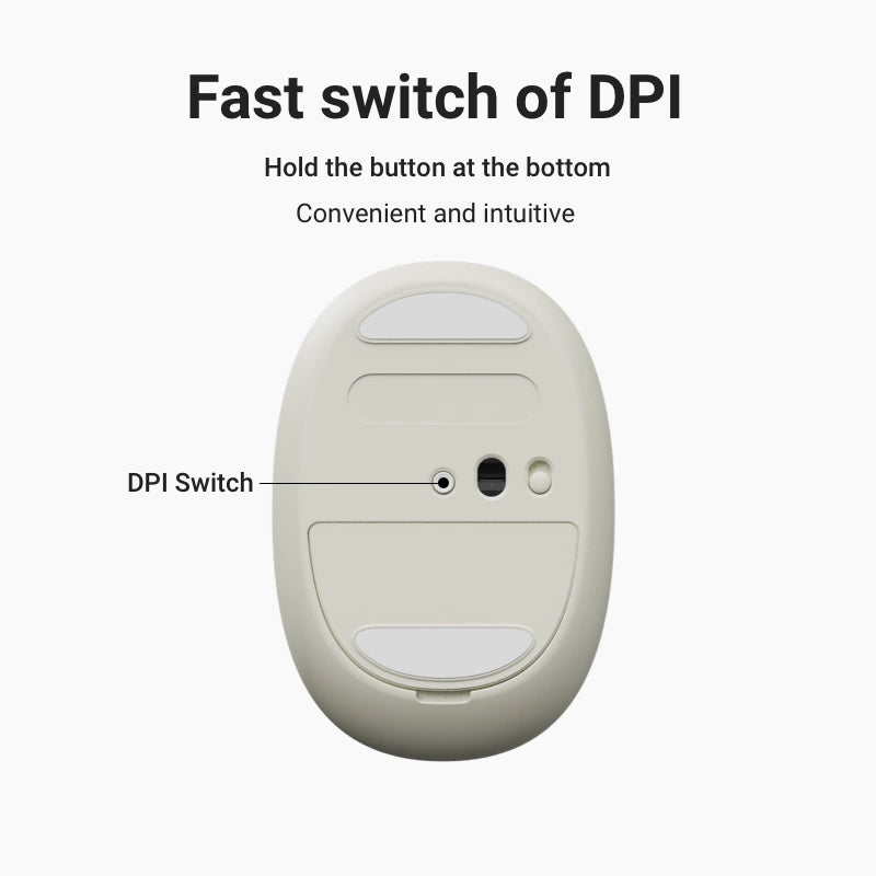 Fast switch of DPI Hold the button at the bottom Convenient and intuitive.