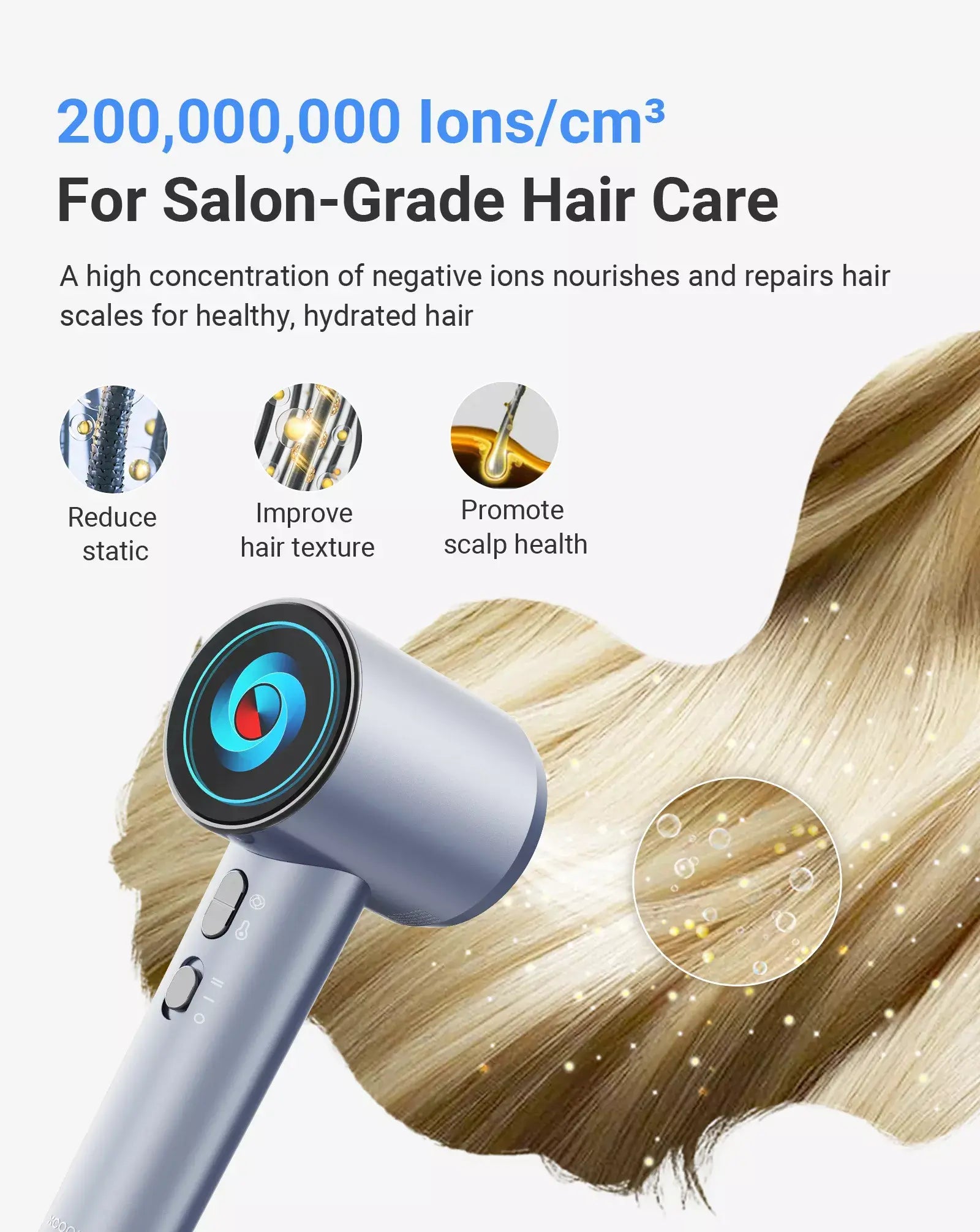 xCool SuperCare 2-in-1 Quiet, Portable Ion Hair Dryer