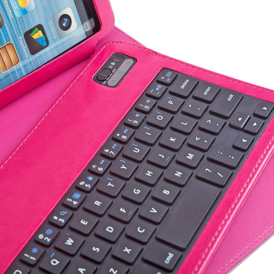 Vegan Leather Folio Case with Bluetooth? Keyboard for iPad Mini 1, 2, 3 & 4 (KX101)