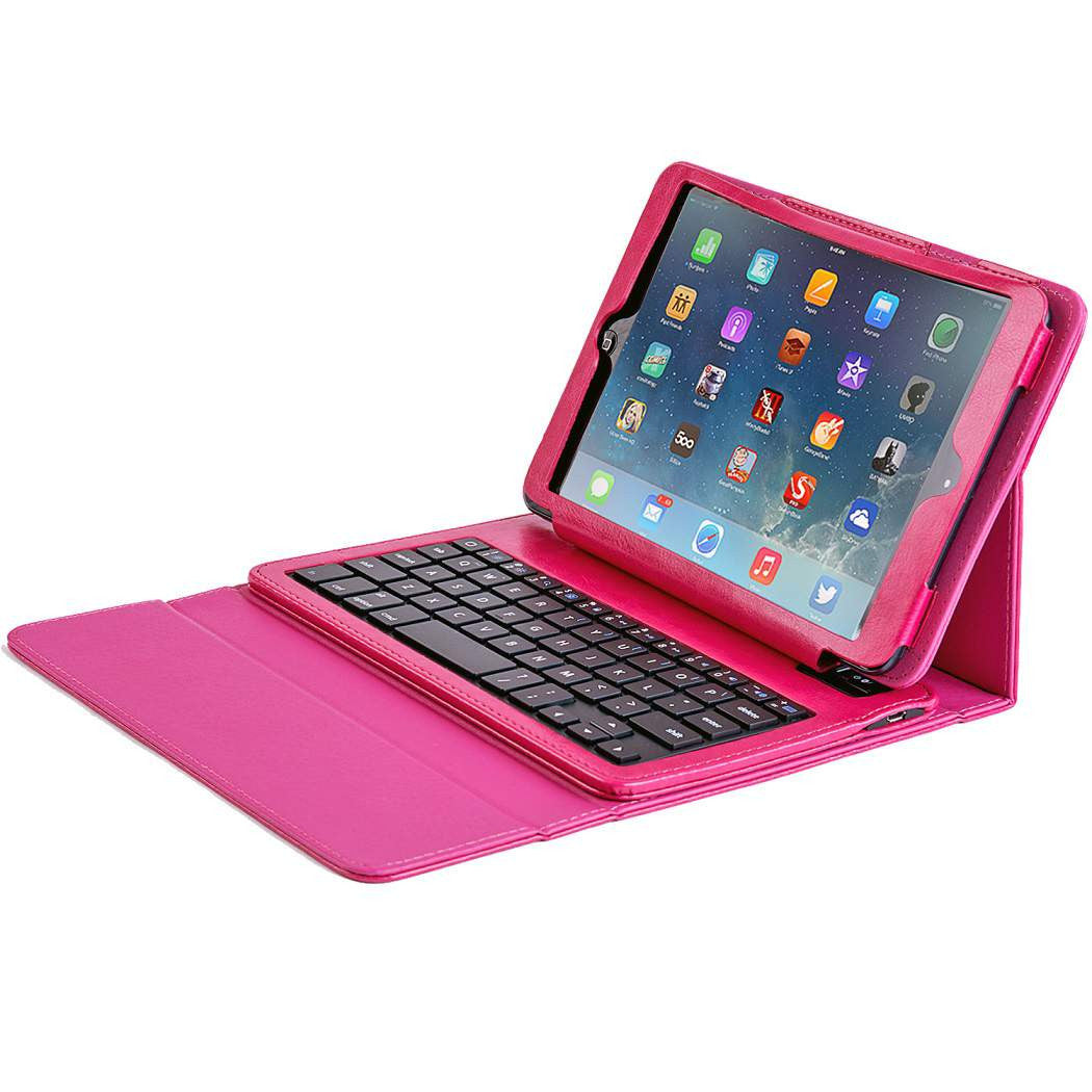 Vegan Leather Folio Case with Bluetooth? Keyboard for iPad Mini 1, 2, 3 & 4 (KX101)