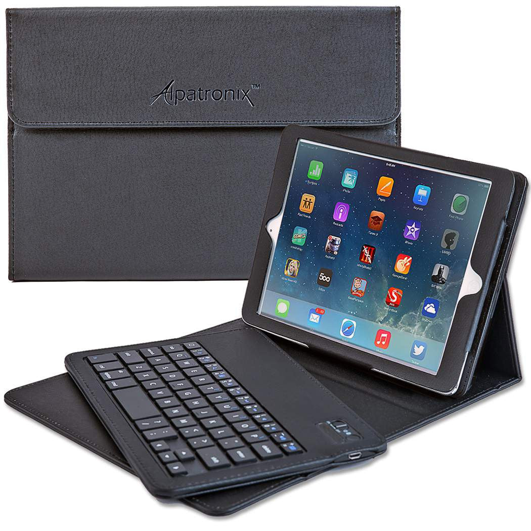 Vegan Leather Folio Case with Bluetooth? Keyboard for iPad Mini 1, 2, 3 & 4 (KX101)