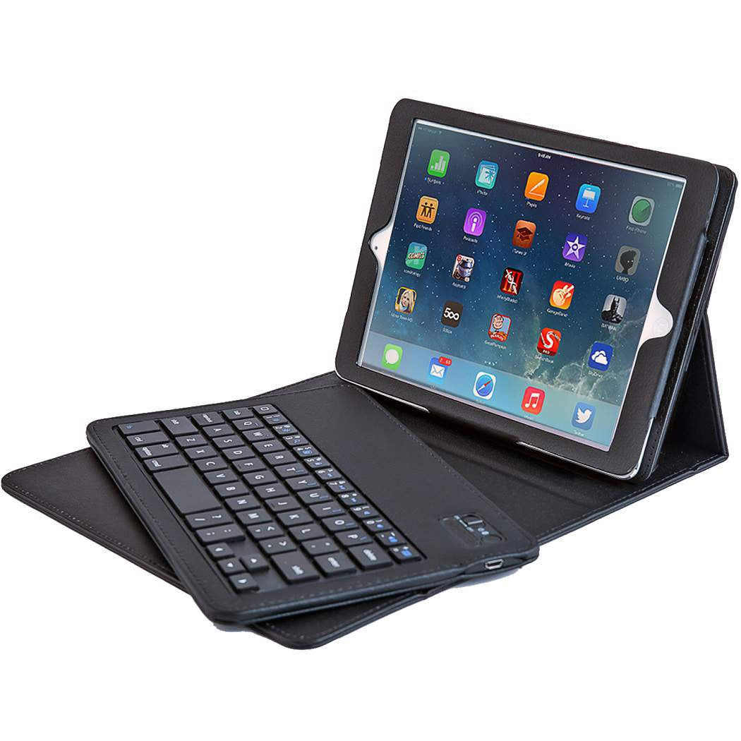 Vegan Leather Folio Case with Bluetooth? Keyboard for iPad Mini 1, 2, 3 & 4 (KX101)