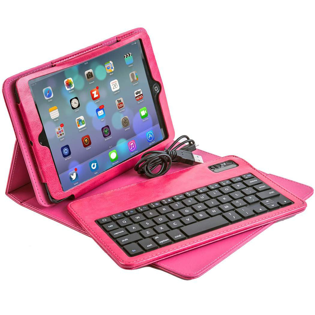 Vegan Leather Folio Case with Bluetooth? Keyboard for iPad Mini 1, 2, 3 & 4 (KX101)