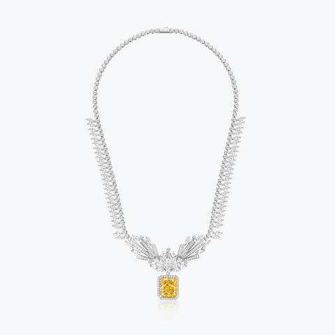 Yellow Blissful Lights Sterling Silver Necklace